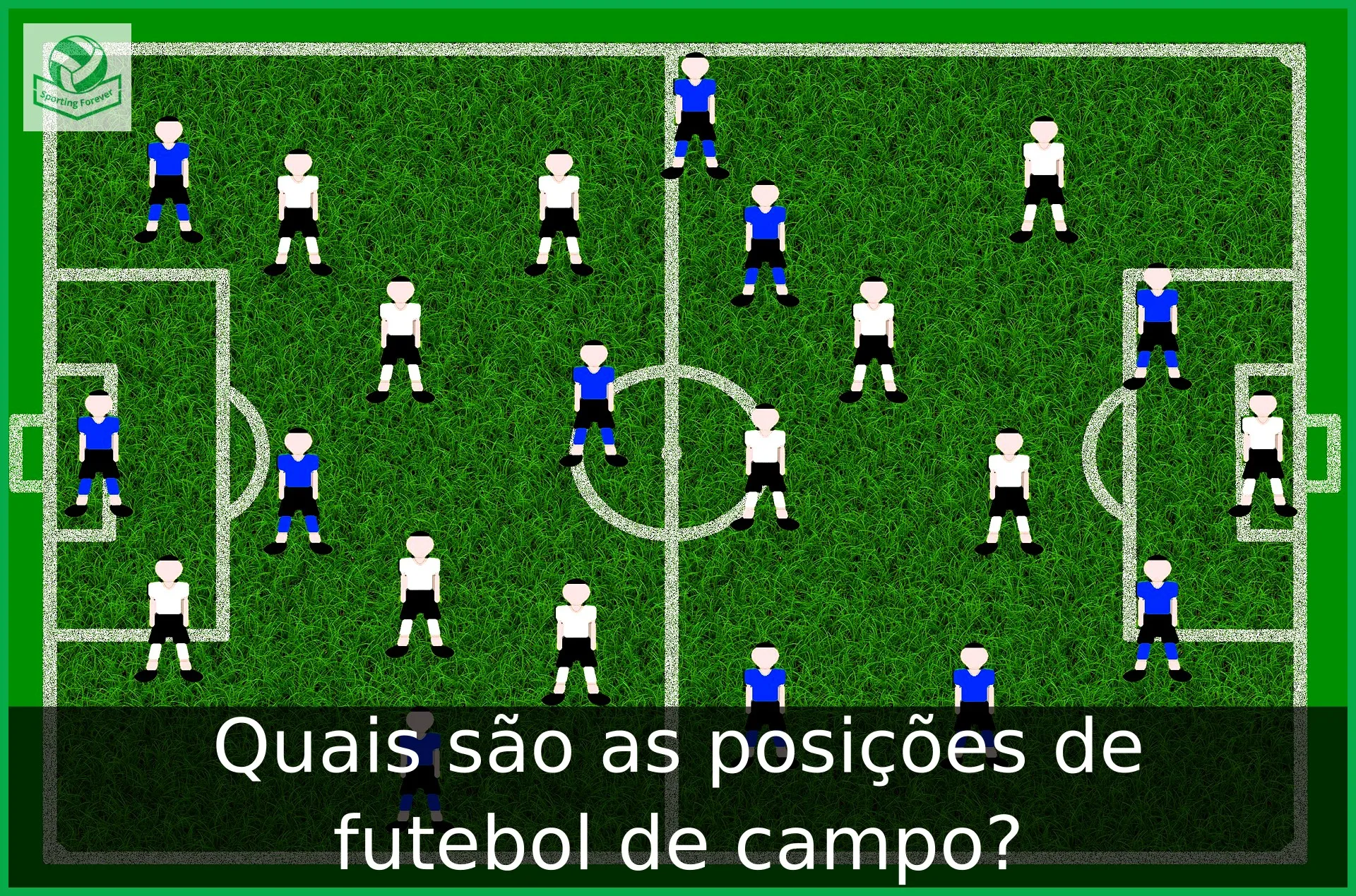 Campo de futebol com jogadores fictícios