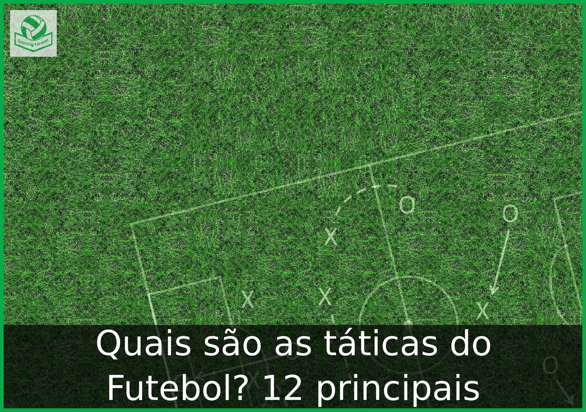 Desenho de uma tática de futebol em um campo