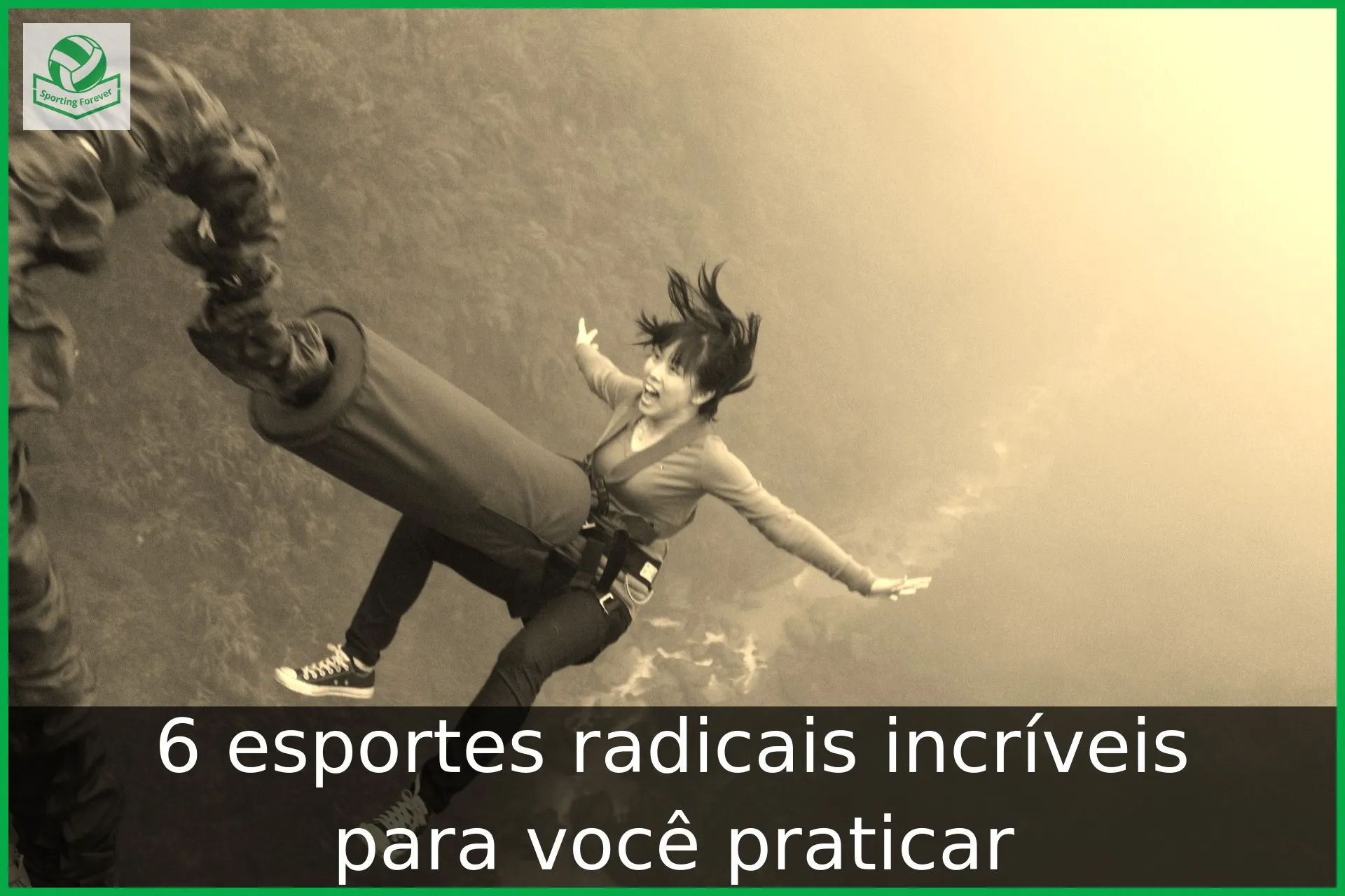 Mulher pulando de Bungee Jump